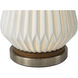 Concord 30 inch 100.00 watt Walnut and White with Weathered Brass Table Lamp Portable Light