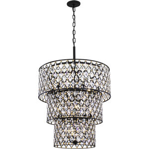 Windsor 13 Light 31.75 inch Carbon Black/Havana Gold Chandelier Ceiling Light