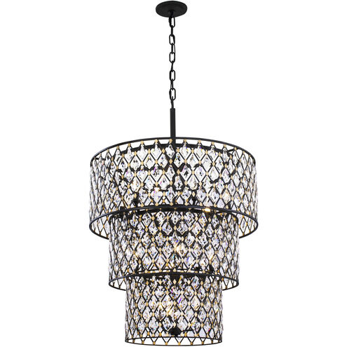Windsor 13 Light 31.75 inch Carbon Black/Havana Gold Chandelier Ceiling Light