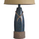 Signature 26 inch 100.00 watt Sea Blue/Cream Table Lamp Portable Light