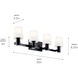 Adani 4 Light 30 inch Black Bath Bracket Wall Light, 4 Arm