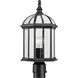 Dillard 1 Light 18 inch Textured Black Outdoor Post Lantern