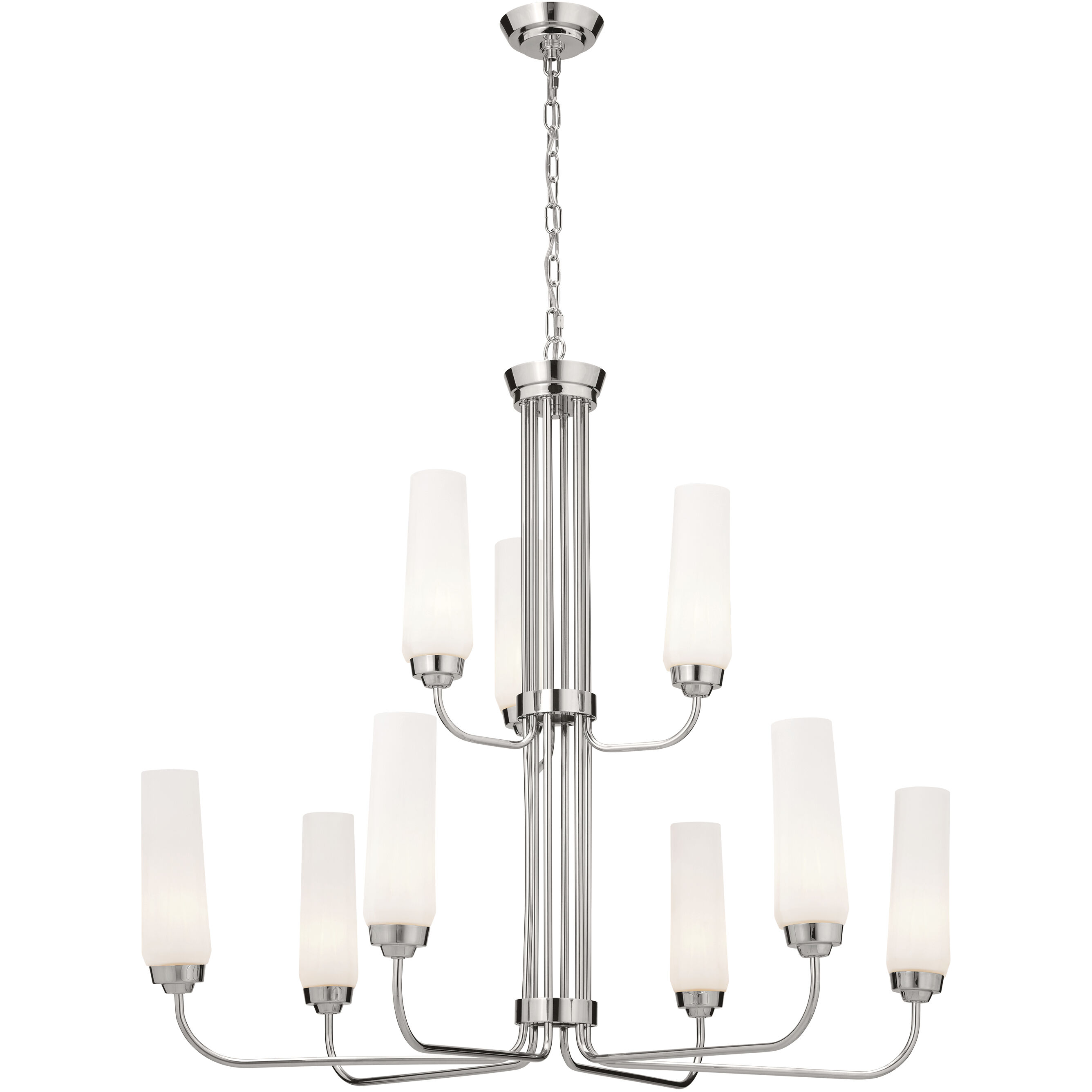 Truby 9 Light 34 inch Polished Nickel Chandelier Ceiling Light, Large