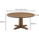 Charles 59.75 X 59.75 inch Brown Dining Table