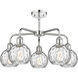 Athens Water Glass 5 Light 23.88 inch Polished Chrome Chandelier Ceiling Light