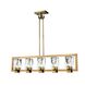 Horizon 5 Light 5 inch Aged Brass Chandelier Ceiling Light