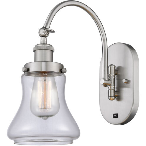 Franklin Restoration Bellmont LED 6.5 inch Brushed Satin Nickel Sconce Wall Light in Clear Glass