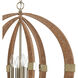 Pyrus 4 Light 27 inch Brown with Antique Brass Pendant Ceiling Light