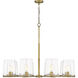 Callista 8 Light 44 inch Rubbed Brass Chandelier Ceiling Light