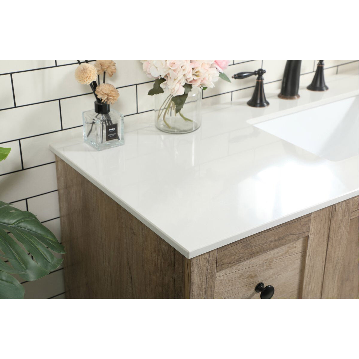 Soma 48 X 19 X 34 inch Natural Oak Vanity Sink Set