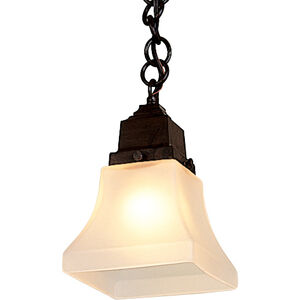 Arroyo Craftsman Ruskin 1 Light 5 inch Satin Black Pendant Ceiling Light, Glass Sold Separately RH-1-BK - Open Box