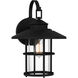 Lombard 1 Light 17 inch Matte Black Outdoor Wall Lantern