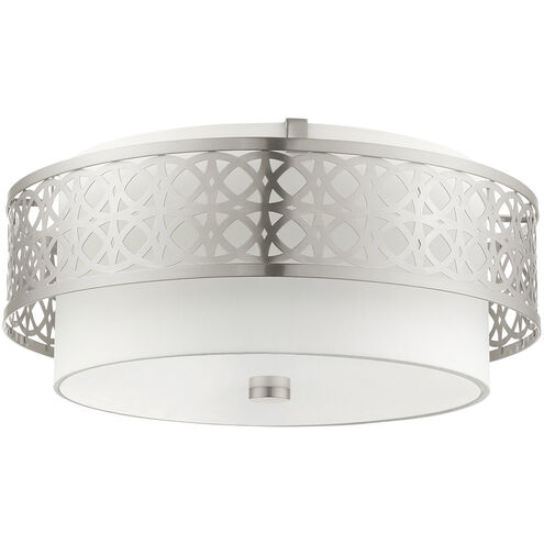 Calinda 4 Light 20 inch Brushed Nickel Semi Flush Ceiling Light