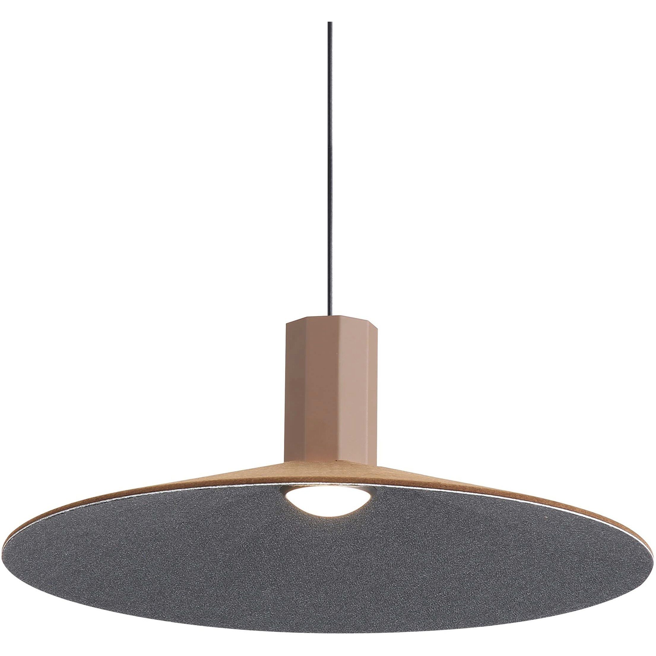 Faroe Pendant Ceiling Light in Flecked Black/Grey