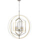 Geosphere 9 Light 46 inch Polished Nickel Chandelier Ceiling Light