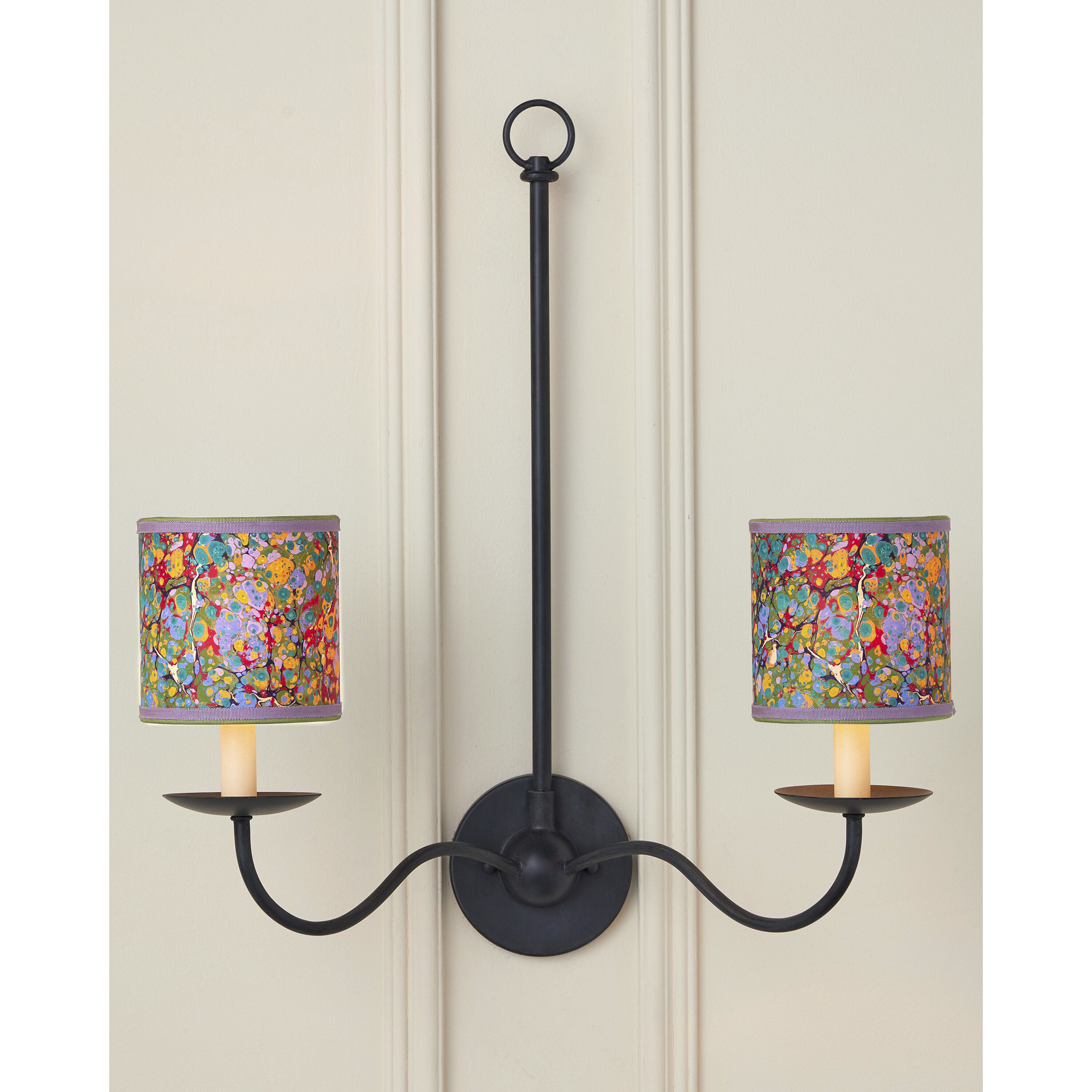 Marble Multicolor 5 inch Drum Chandelier Shade