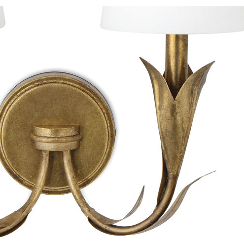 River Reed 2 Light 15.75 inch Gold Wall Sconce Wall Light, Double