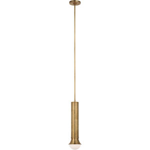 Kelly Wearstler Precision LED 4.5 inch Antique-Burnished Brass Elongated Pendant Ceiling Light, Petite