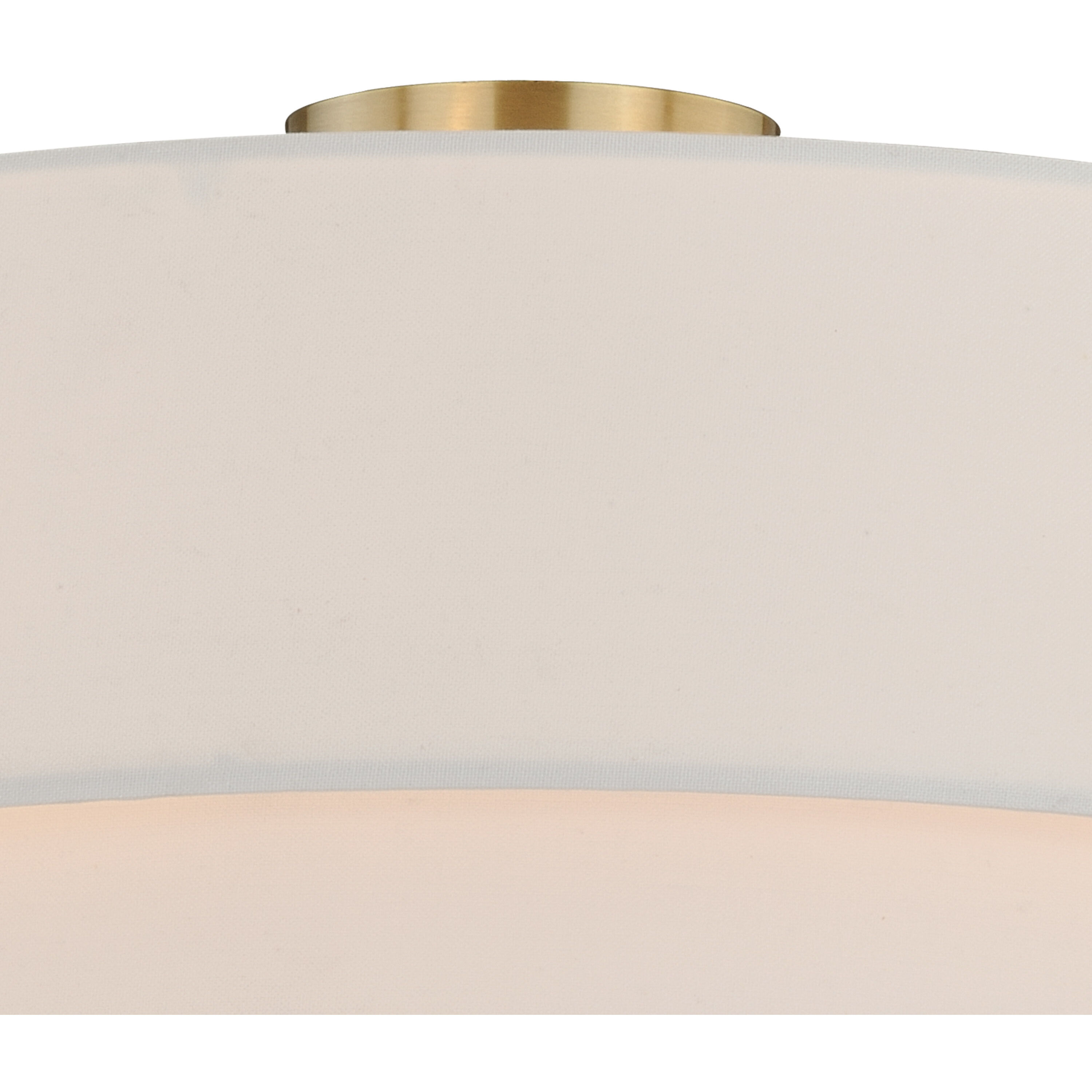 Burnaby LED 20.5 inch Matte Brass Semi-Flush Mount Ceiling Light