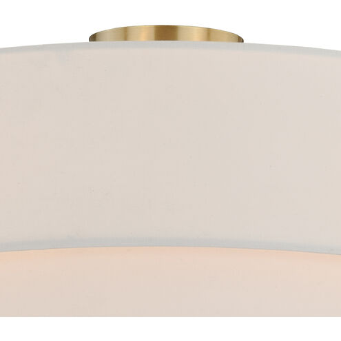 Burnaby LED 20.5 inch Matte Brass Semi-Flush Mount Ceiling Light