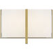 High Rise LED 8.5 inch Brushed Gold Bath Bar Wall Light