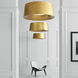Barbara Barry Halo 3 Light 27.5 inch Gild Hanging Shade Ceiling Light, Medium