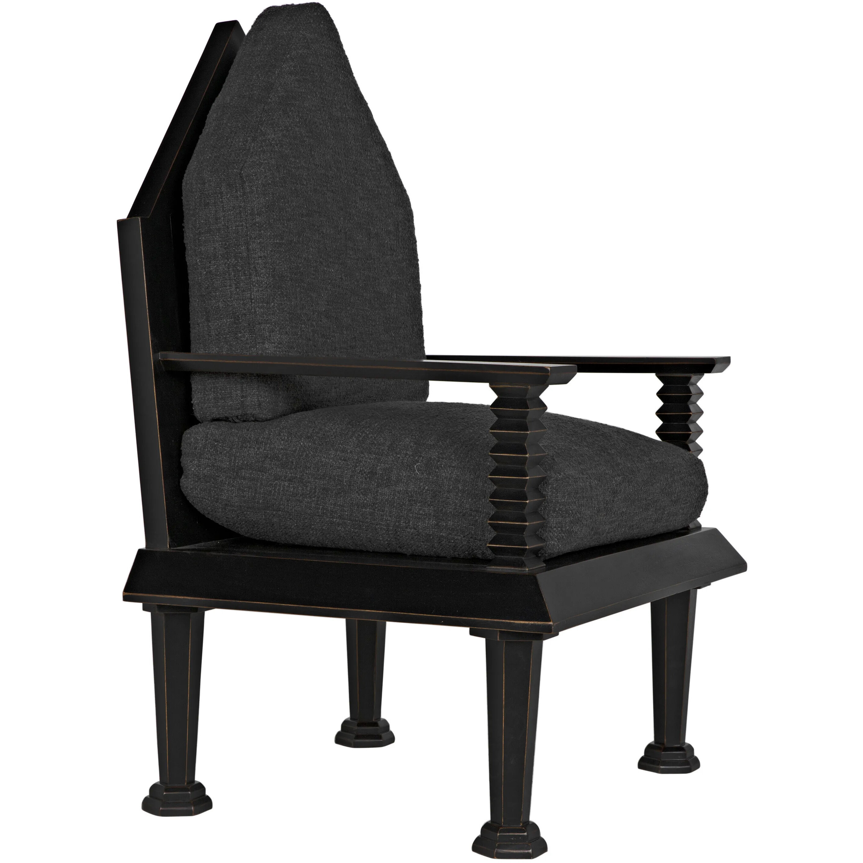 Resurrection Hand-Rubbed Black Occasional Chair
