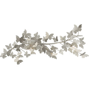 Julie Neill Farfalle 3 Light 15.5 inch Burnished Silver Leaf Sconce Wall Light, Large