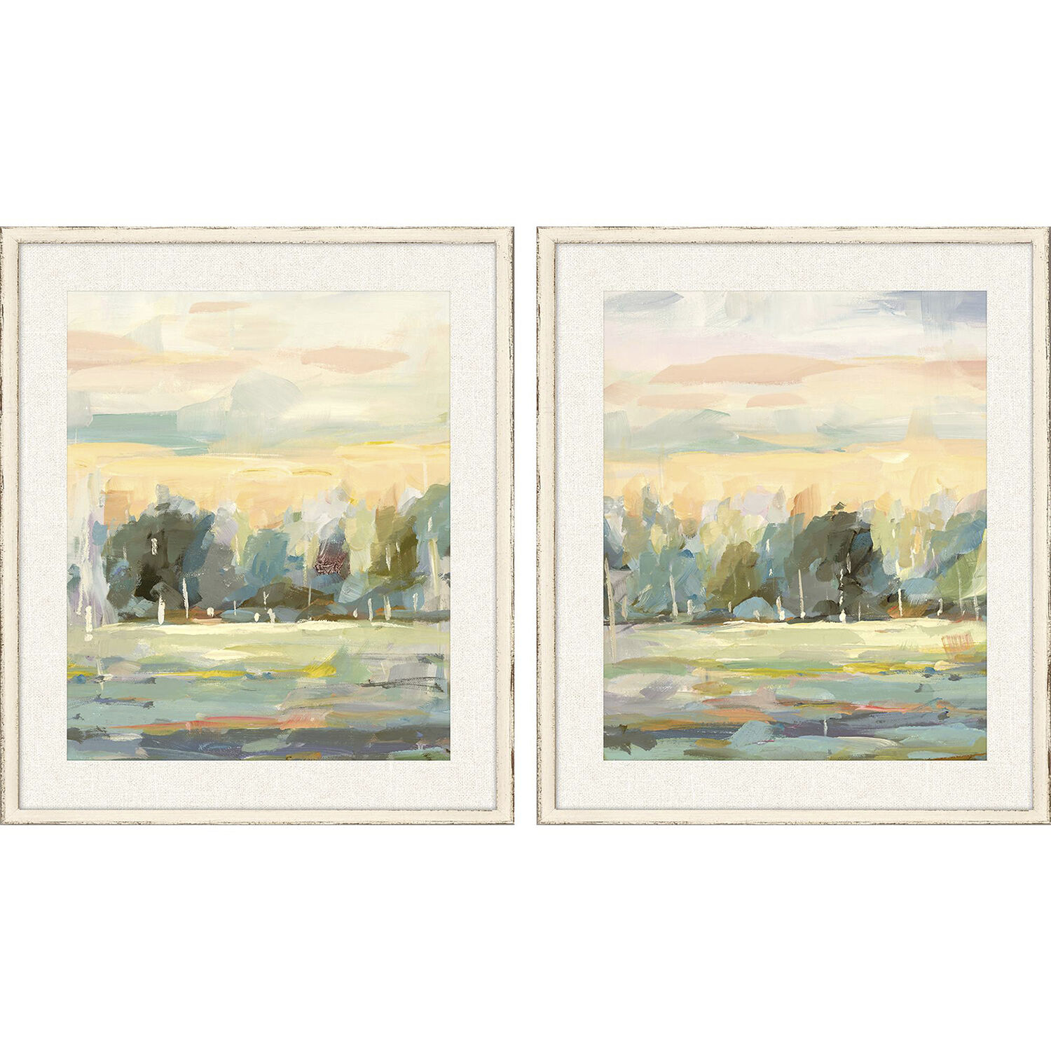 Landscapes Blue and Green and Multi and Orange Framed Art