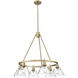 Yep Orwell 29 inch 60.00 watt Brushed Champagne Brass Chandelier Ceiling Light in Clear Glass