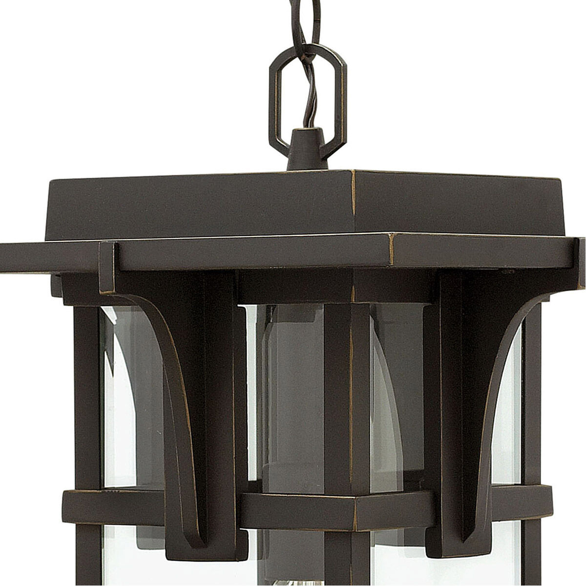 Manhattan LED 11 inch Oil Rubbed Bronze Outdoor Hanging Lantern