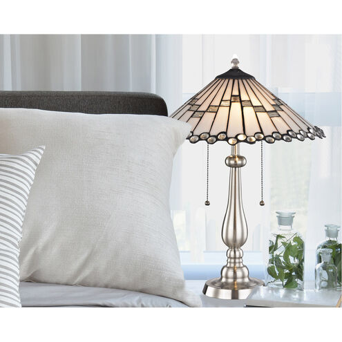 Evelyn 21 inch 75.00 watt Brushed Nickel Table Lamp Portable Light