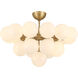 Lunara 19 Light 28 inch Legacy Brass Convertible Chandelier/Semi-Flush Mount Ceiling Light