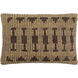 Twareg 20 X 13 inch Camel/Eggplant/Chocolate/Nickel Lumbar Pillow