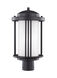 Crowell 1 Light 17 inch Black Outdoor Post Lantern