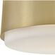 Cedric 2 Light 13 inch Lacquered Brass Semi-flush Mount Ceiling Light