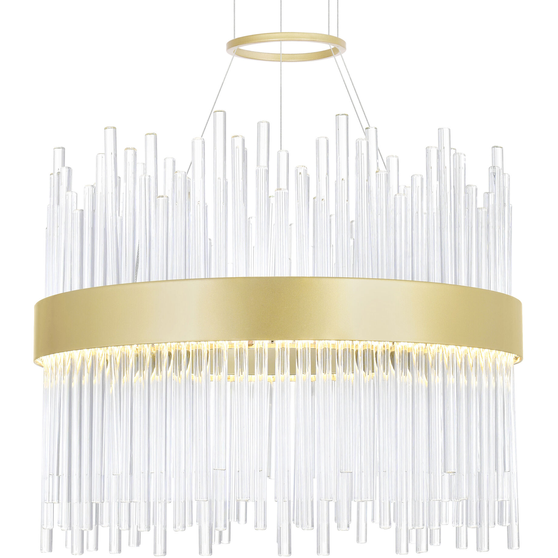 Genevieve LED 16 inch Medallion Gold Chandelier Ceiling Light