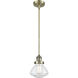 Franklin Restoration Olean LED 6.75 inch Antique Brass Mini Pendant Ceiling Light in Seedy, Franklin Restoration