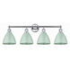 Plymouth Dome 4 Light 34.5 inch Polished Chrome Bath Vanity Light Wall Light in Seafoam