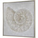 Coastal II Beige with Off White and Champagne Gold Framed Wall Art