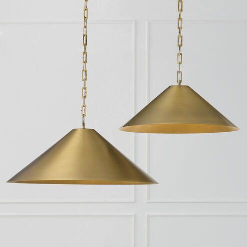 Avery 1 Light 22 inch Aged Brass Pendant Ceiling Light