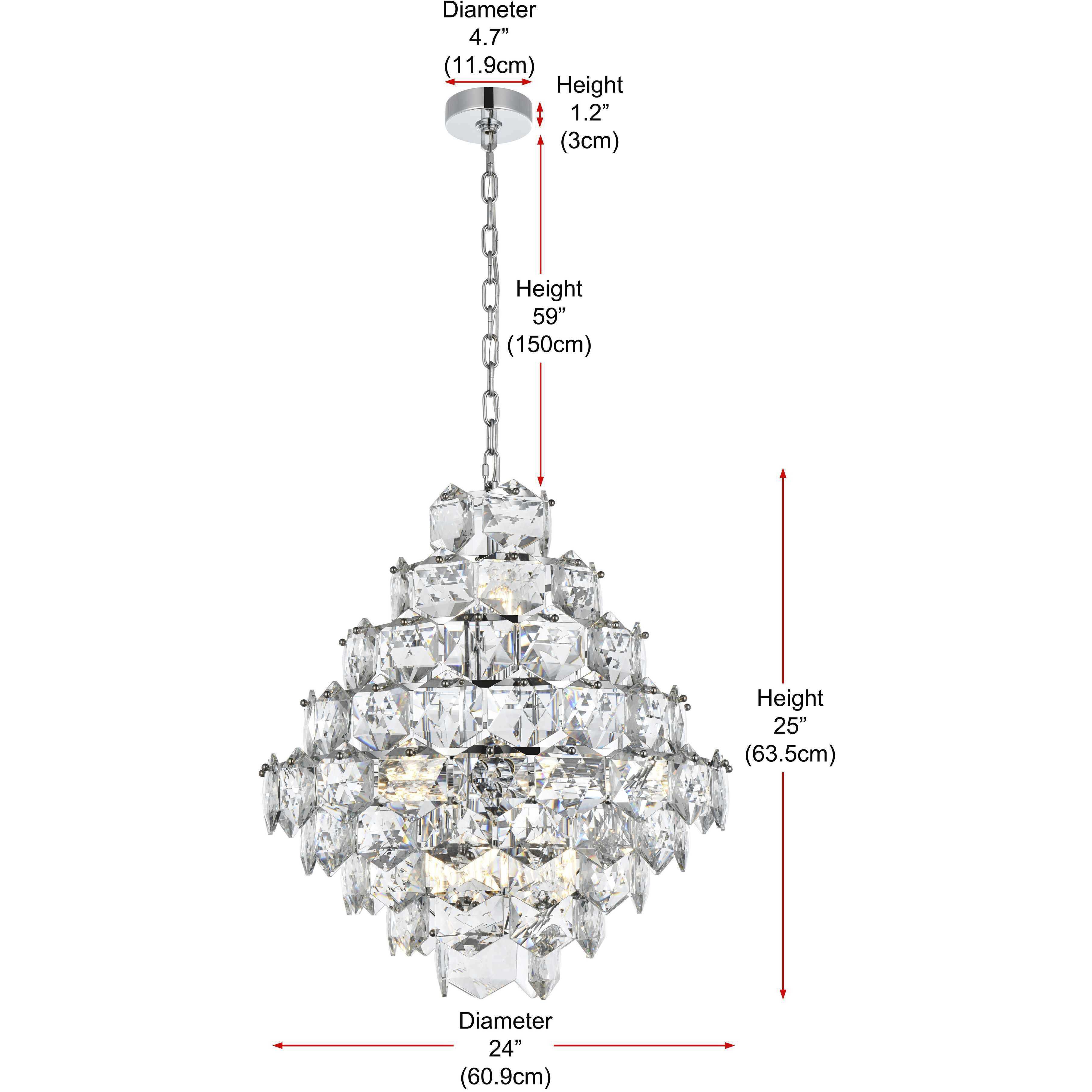 Adaline 15 Light 24 inch Chrome Chandelier Ceiling Light