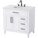 Virginia 36 X 35 inch White Bathroom Vanity Cabinet