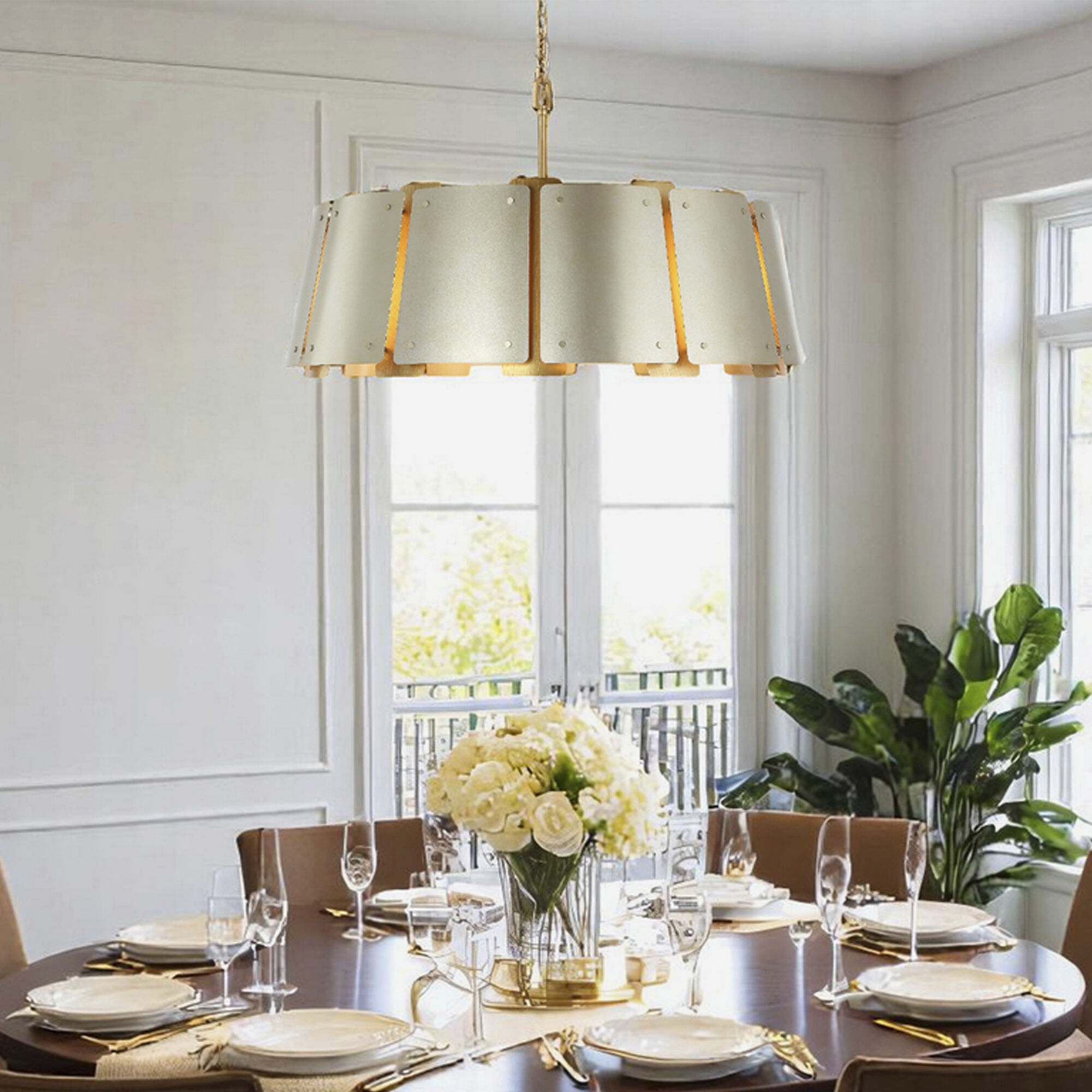 Peep Show 8 Light 32 inch Sunwashed Silver and Brushed Sienna Pendant Ceiling Light