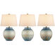 Dawning 23 inch 150 watt Yellow and Blue Table Lamp Portable Light