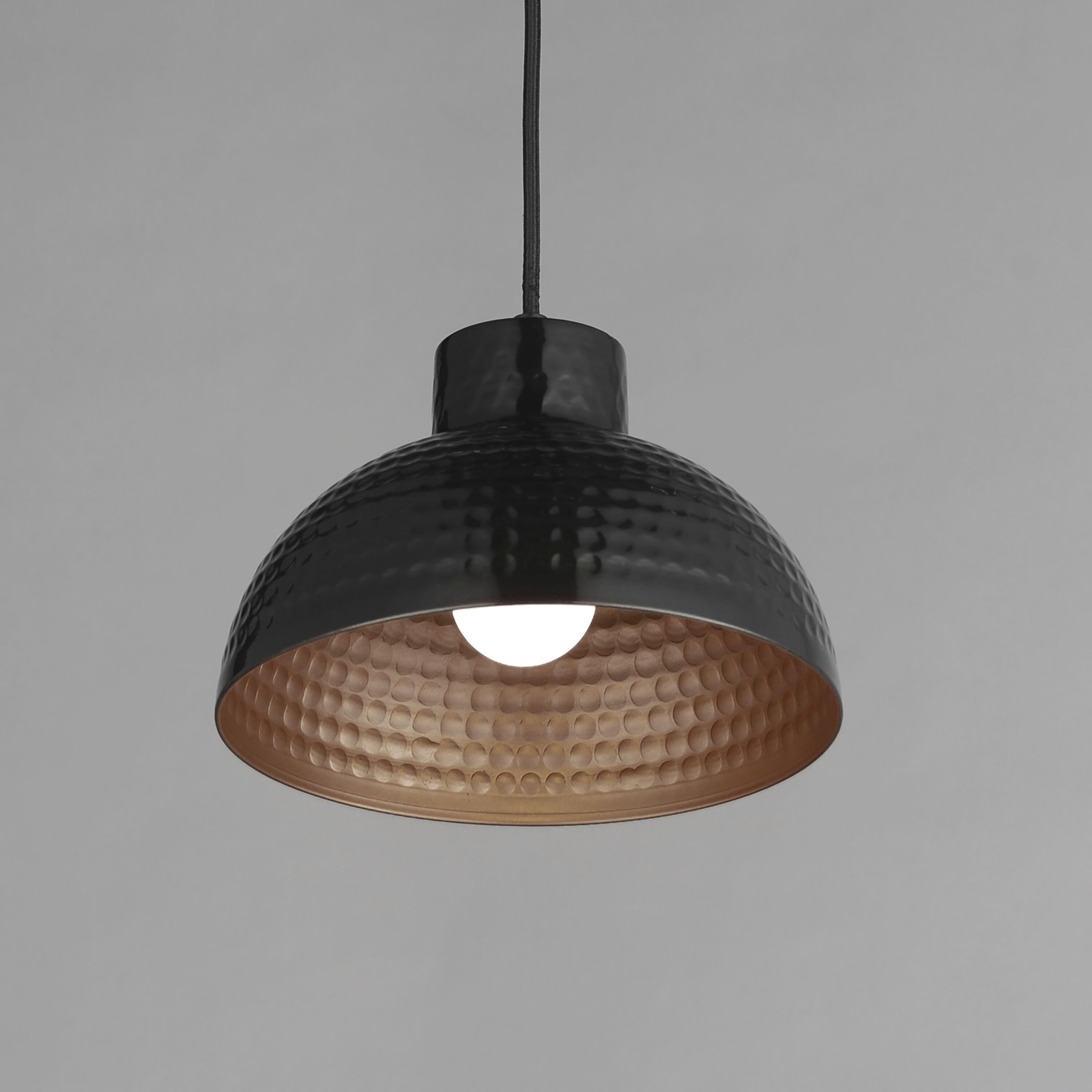 Rockport 1 Light 10 inch Black and Antique Copper Single Pendant Ceiling Light
