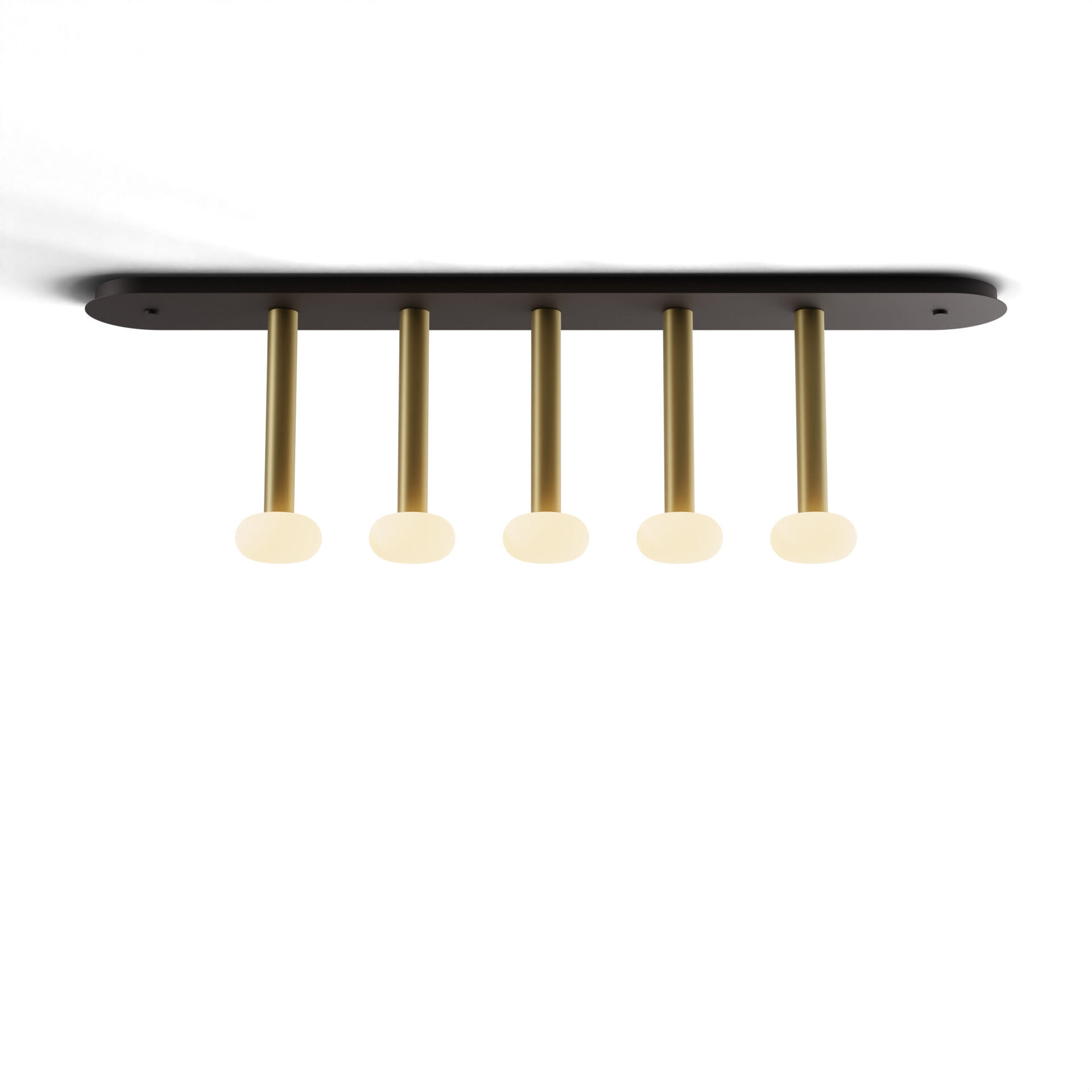 Combi LED 49 inch Brass Pendant Ceiling Light, Suspension / Flush Mount 2-in-1