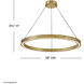 Althea LED 38 inch Lacquered Brass Chandelier Ceiling Light