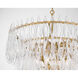 Glassara 15 Light 39.75 inch Legacy Brass Pendant Ceiling Light