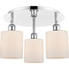 Cobbleskill 3 Light 16.75 inch Polished Chrome Flush Mount Ceiling Light in Matte White
